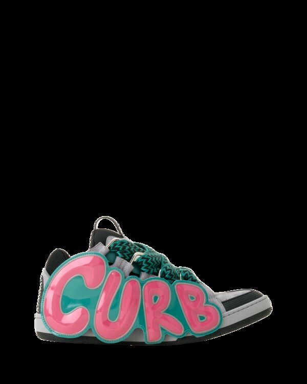 ランバン レディース シューズ スニーカー レザー Lanvin Curb Patch Sneakers In Leather Green グリーン