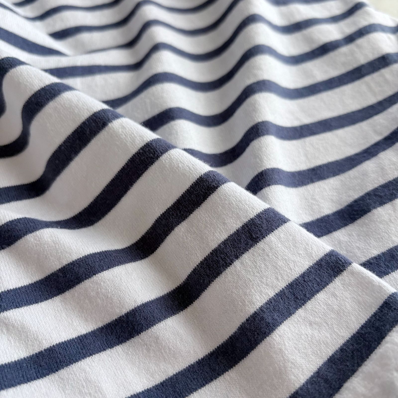 TOUJOURS トゥジュー / BOATNECK HALF SLEEVE SHIRT 5分袖 ボーダー