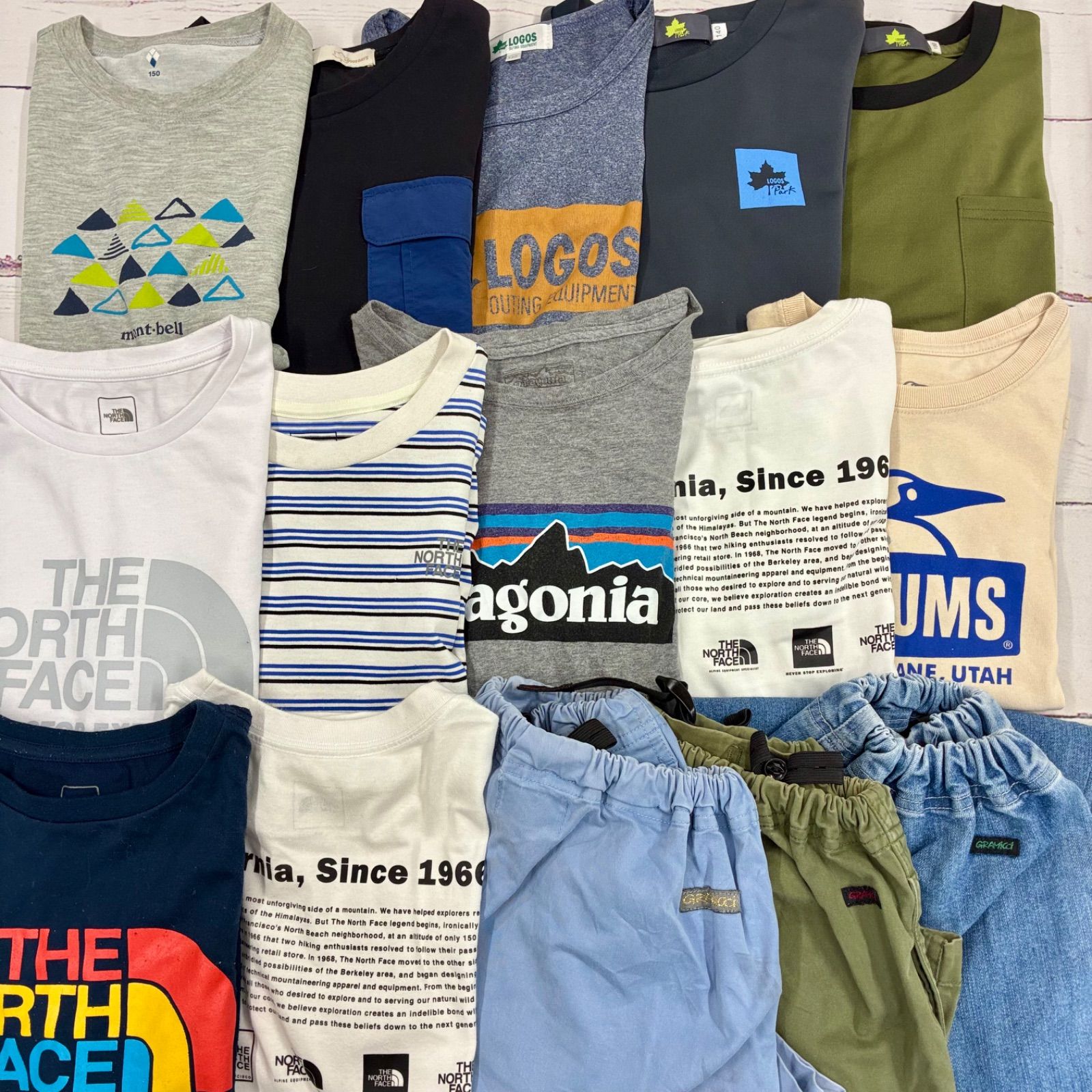 S960★ キッズ アウトドア まとめ15点セット 130-150 Tシャツ 半袖 ボトムス