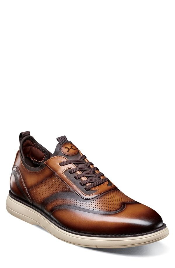 ステイシーアダムス メンズ シューズ スニーカー ウィングチップ Stacy Adams Edgewood Wingtip Sneaker Cognac