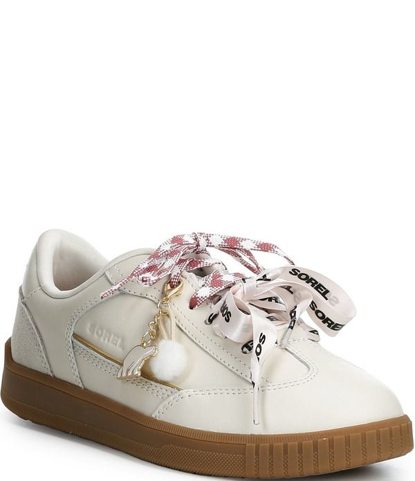 ソレル レディース シューズ スニーカー レザー ロゴ Sorel Womens Ona Drift LX Leather Logo Charm Low Profile Sneakers ChalkG