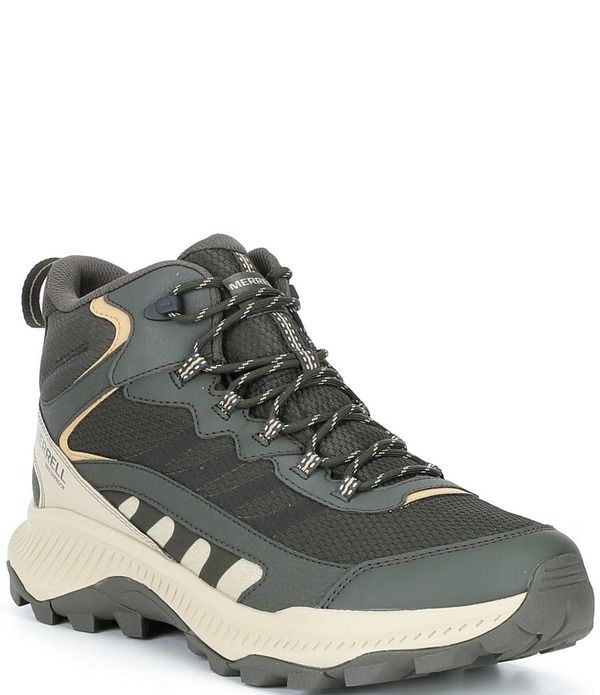 メレル メンズ シューズ ブーツ・レインブーツ レザー Merrell Menspeed Strike 2 Leather Mid Waterproof Boots Beluga