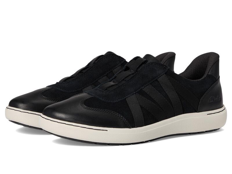クラークス レディース シューズ スニーカー Clarks Nalle Tess Black Combi Leather ブラック