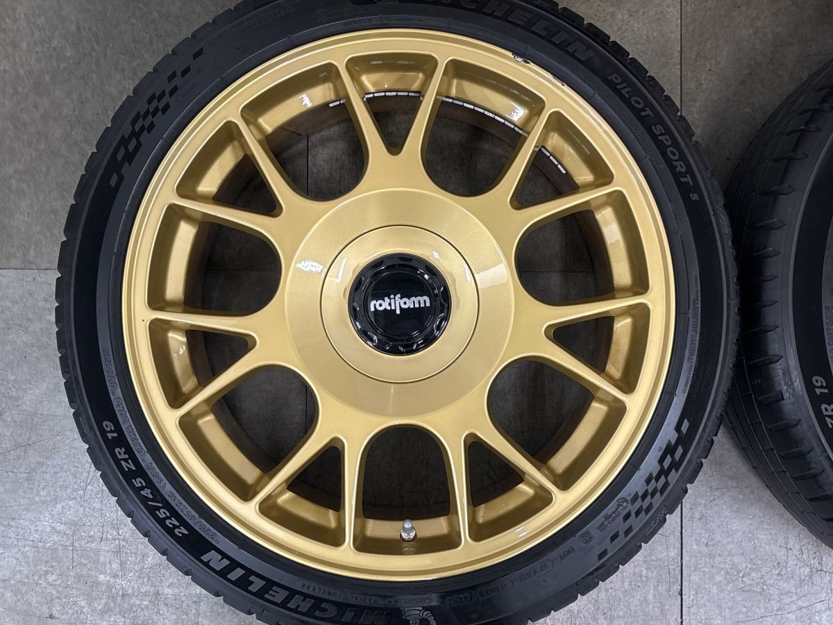 良好品】rotiform TUF-R 19in 8.5J +45 PCD112 パイロットスポーツ5 