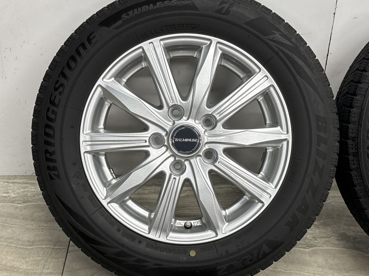 美品】バルミナ 15in 6J +45 PCD114.3 ブリヂストン ブリザック VRX2