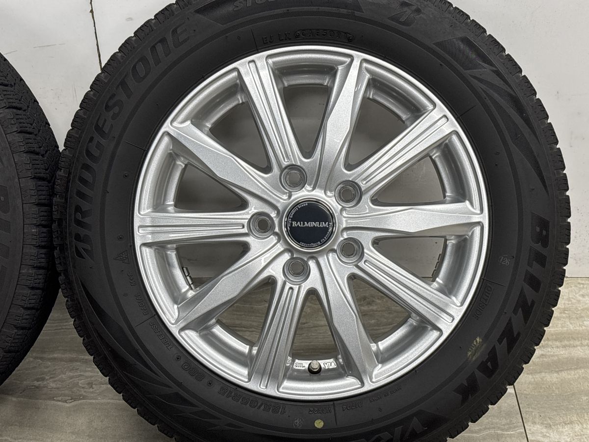 美品】バルミナ 15in 6J +45 PCD114.3 ブリヂストン ブリザック VRX2