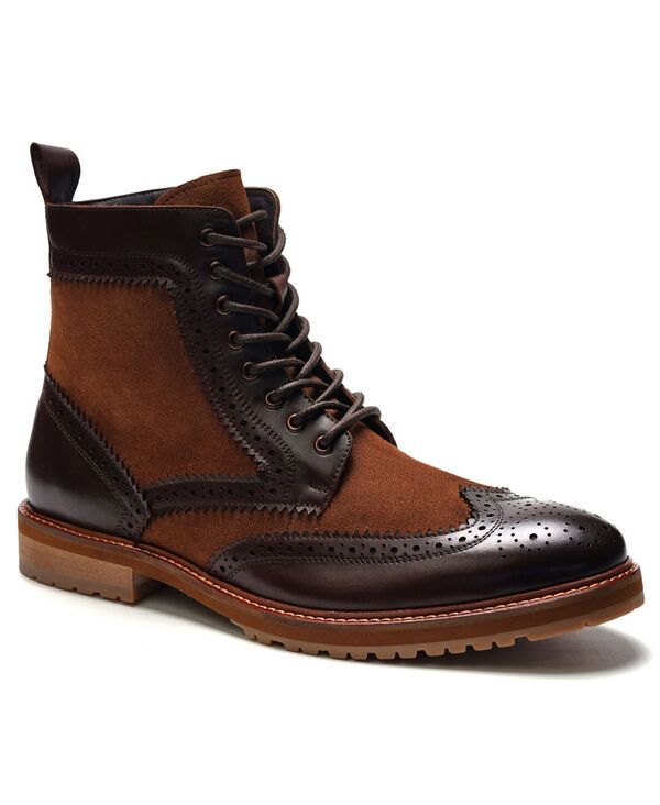 アンソニー ヴィア メンズ シューズ ブーツ・レインブーツ ウィングチップ レース Anthony Veer A Veer Mens Langston Wingtip LaceUp Boots BRO
