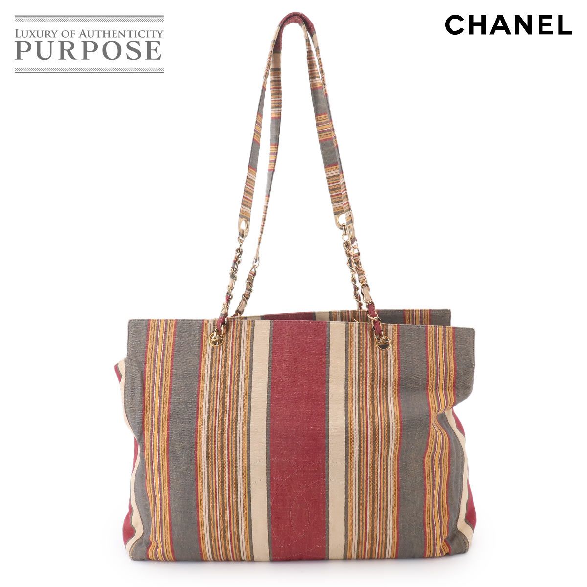 シャネル CHANEL デカココ トート バッグ キャンバス マルチカラー