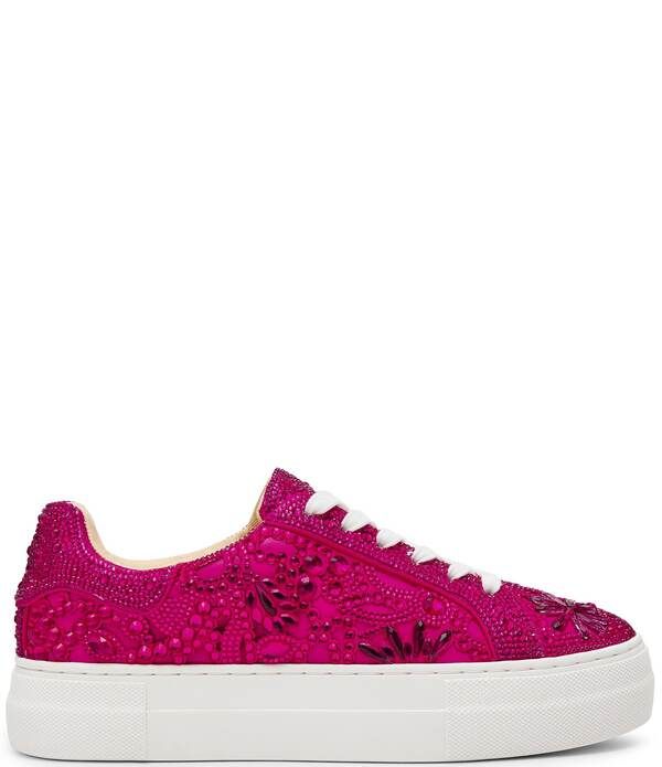 ベッツィジョンソン レディース シューズ スニーカー プラットフォーム Blue by Betsey Johnson Reily Rhinestone Platform Sneakers Fuchsi