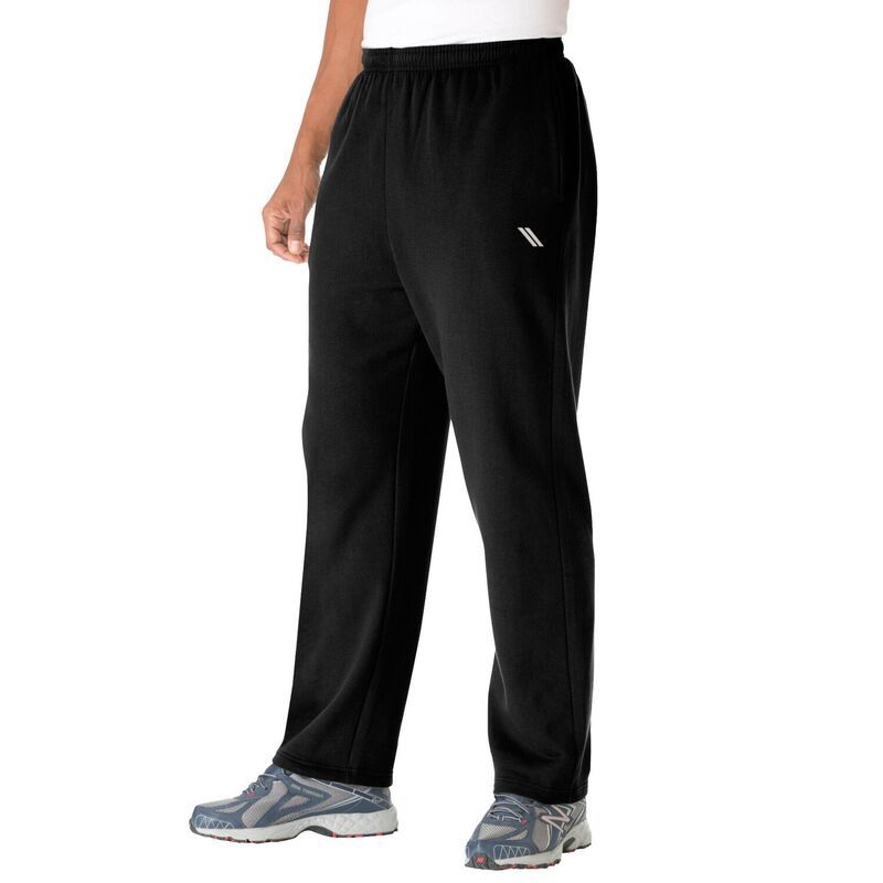 キングサイズ レディース ボトムス カジュアルパンツ トール フリース KingSize Mens Big Tall Fleece Open Bottom PantsKsport Black ブラック