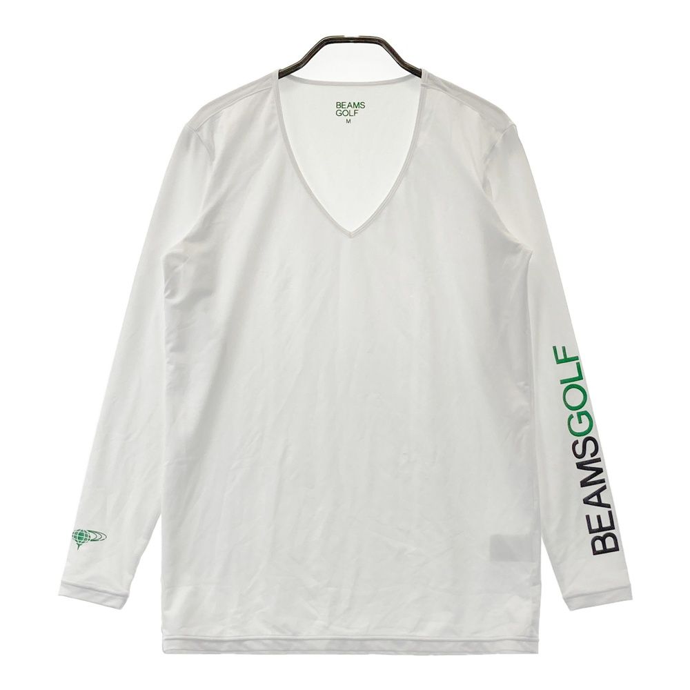 サイズ：M BEAMS GOLF ビームスゴルフ 長袖 インナーTシャツ ホワイト系 [240101714434] ゴルフウェア メンズ ストスト
