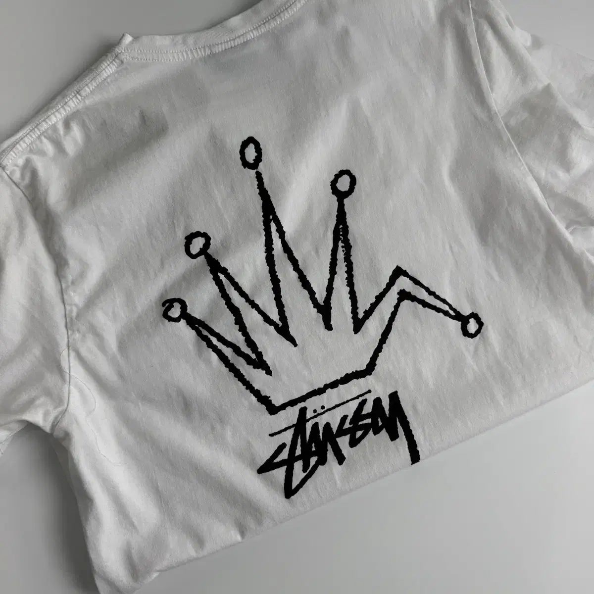 Stussy ステューシー Broken クラウン 白 半袖Tシャツ