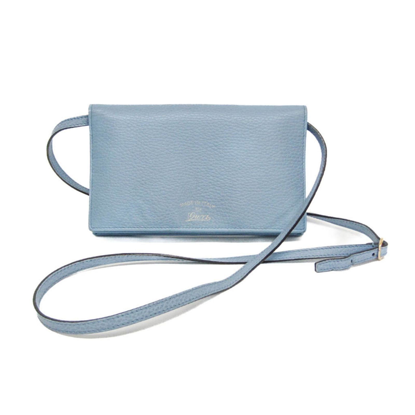 グッチ(Gucci) グッチ・スウィング 368231 レディース レザー チェーン/ショルダーウォレット ライトブルー
