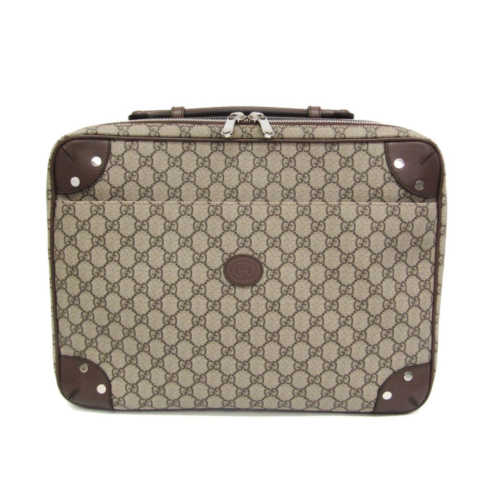 グッチ(Gucci) グッチ・インターロッキング 658543 メンズ GGスプリーム,レザー リュックサック,ブリーフケース ベージュ,ブラウン