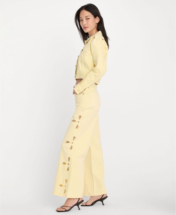 グッドアメリカン レディース ボトムス デニムパンツ ジーンズ Good American Womens WideLeg Jeans Yellow イエロー