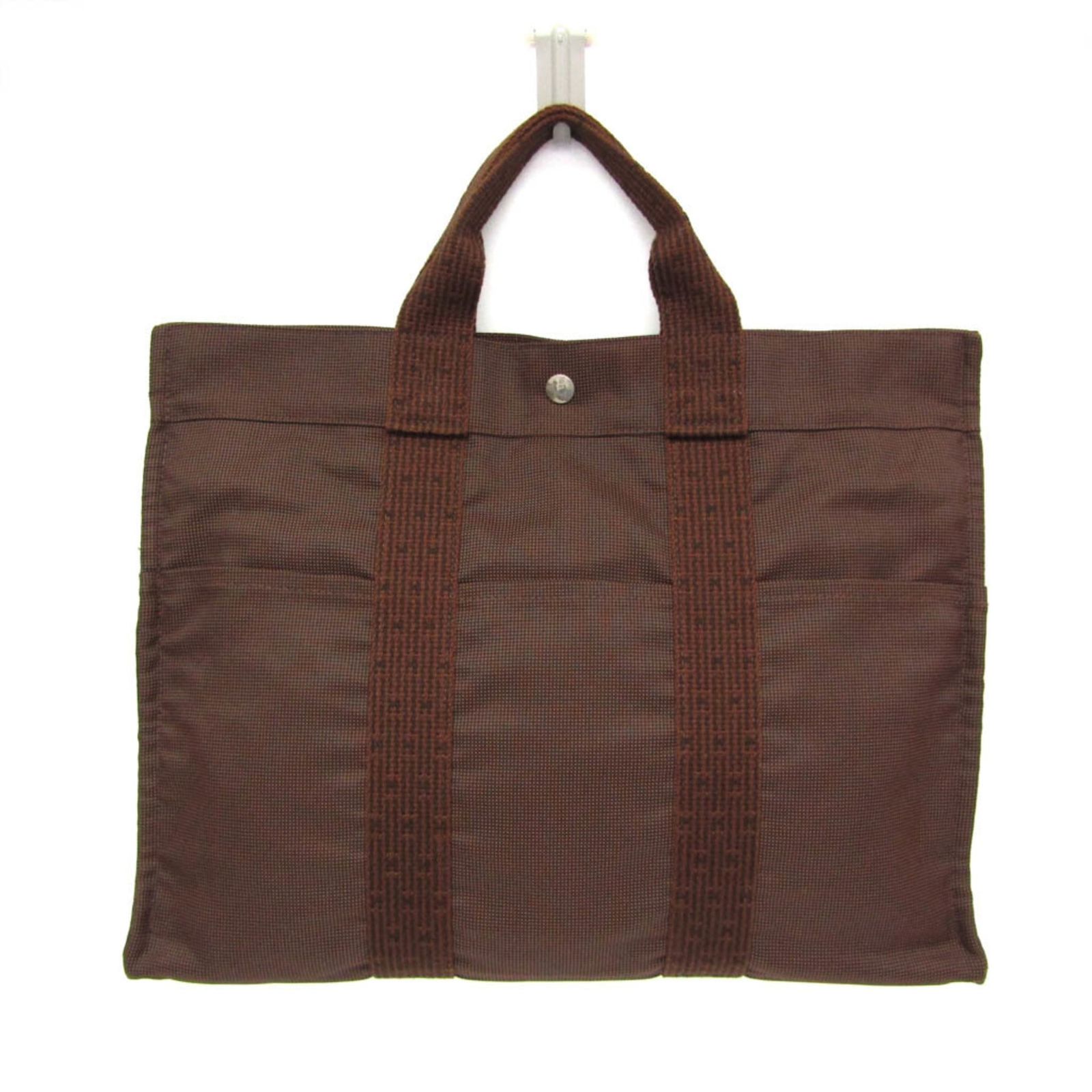 エルメス(Hermes) エール・ライン MM メンズ,レディース ポリアミド,ポリエステル トートバッグ ブラウン