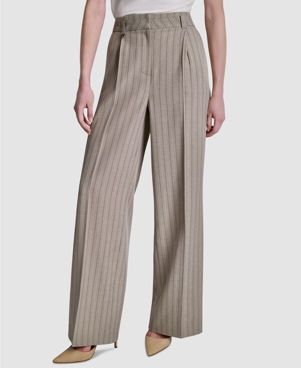 ダナ キャラン ニューヨーク レディース ボトムス カジュアルパンツ プチ DKNY Womens MidRise StraightFit Pants Regular Petite Dune Stri