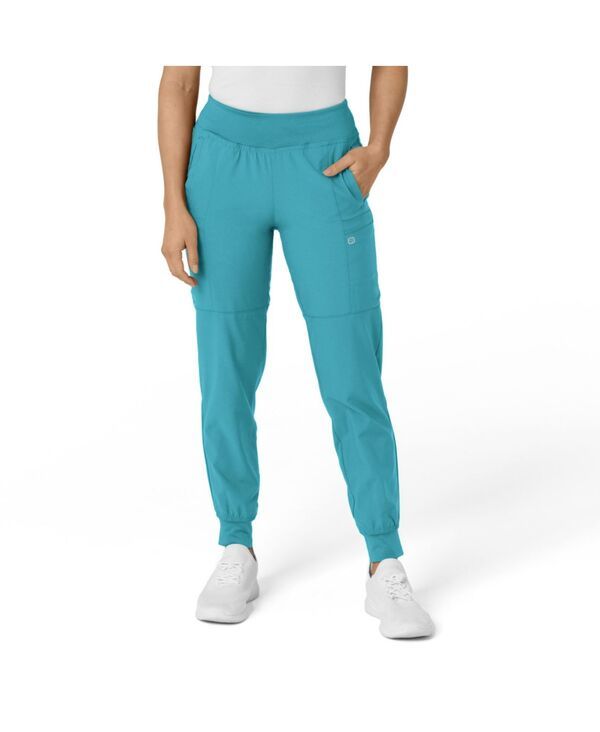ウィンク レディース ボトムス カジュアルパンツ プラスサイズ Wink Plusize W123 Comfort Waist Cargo Jogger Scrub Panteal blue ブルー