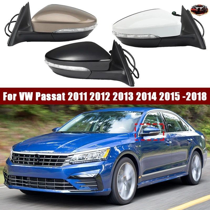 VW フォルクスワーゲン パサート 2011 - 2015-2018 車用ドアミラーアセンブリ 6/8/12/14ピン