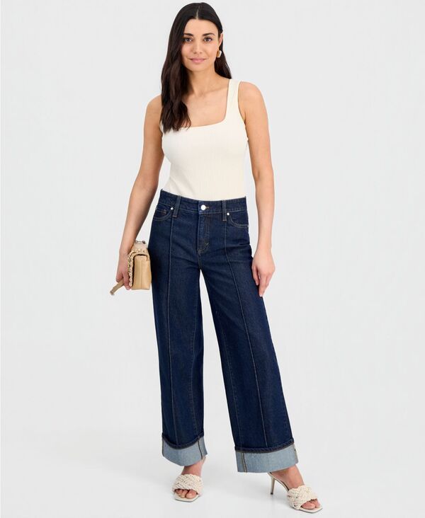 アイエヌシー インターナショナル コンセプト レディース ボトムス デニムパンツ ジーンズ INC International Concepts Womens HighRise Pintucked C