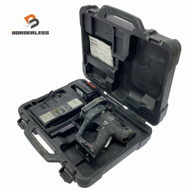 ☆中古品☆Panasonic パナソニック 14.4V/18V 充電全ネジカッター EZ45A8 バッテリー1個(18V 5.0Ah) 充電器 ケース付130517