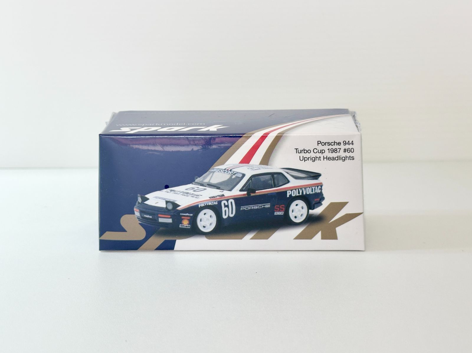Spark 1/64 Sparky Porsche 944 TURBO CUP 1987 #60 Upright