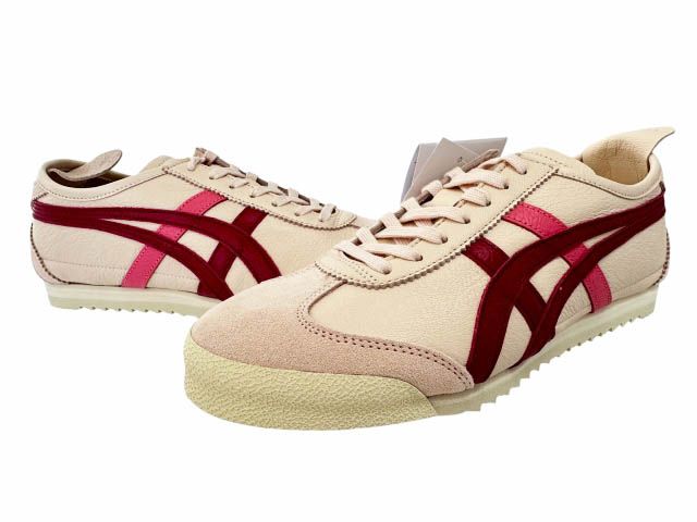 オニツカタイガー Onitsuka Tiger MEXICO 66 DELUXE NIPPON MADE メキシコ レザー スニーカー 1182A465-700 24 ピンク ブランド古着ベクトル 中古●▲■260622