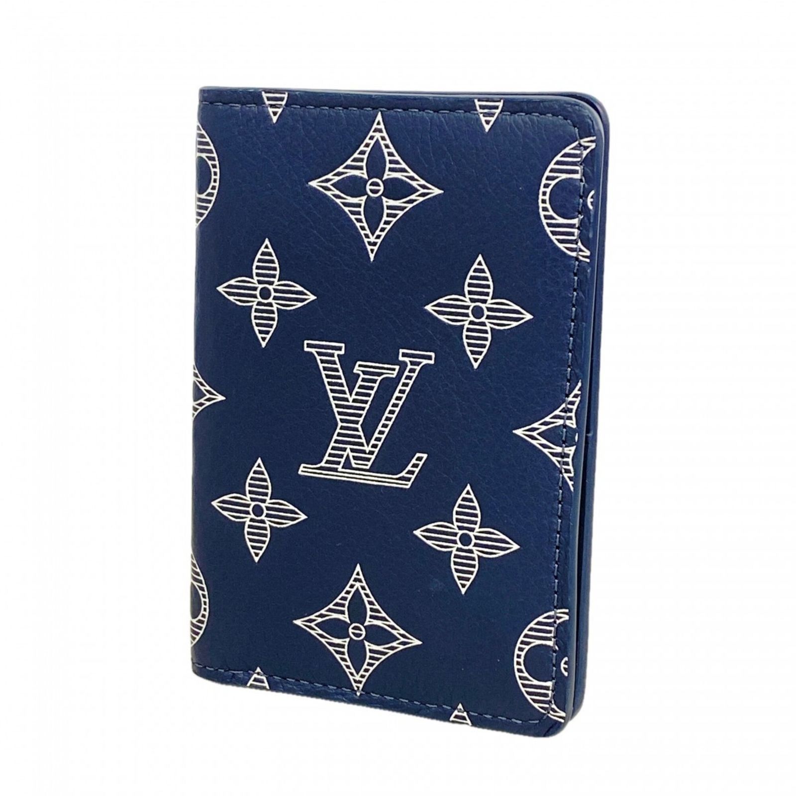 ルイ・ヴィトン(Louis Vuitton) ルイ・ヴィトン 名刺入れ・カードケース モノグラム・シャドウ オーガナイザードゥポッシュ M83378 ブルーマリーヌメンズ OP007358