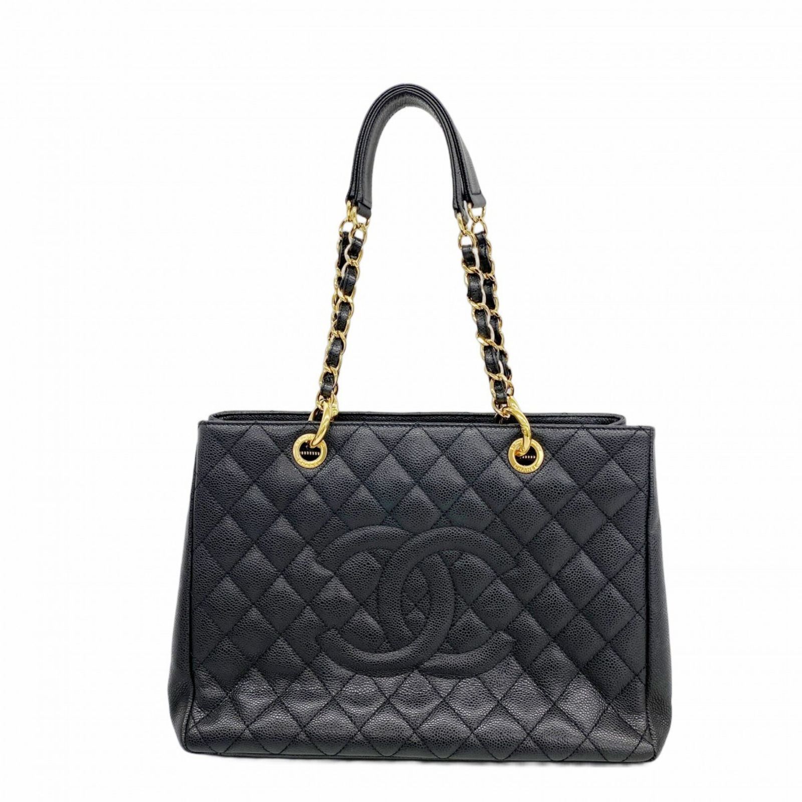 シャネル(Chanel) シャネル トートバッグ・チェーントート マトラッセ キャビアスキン ブラック レディース OP006979