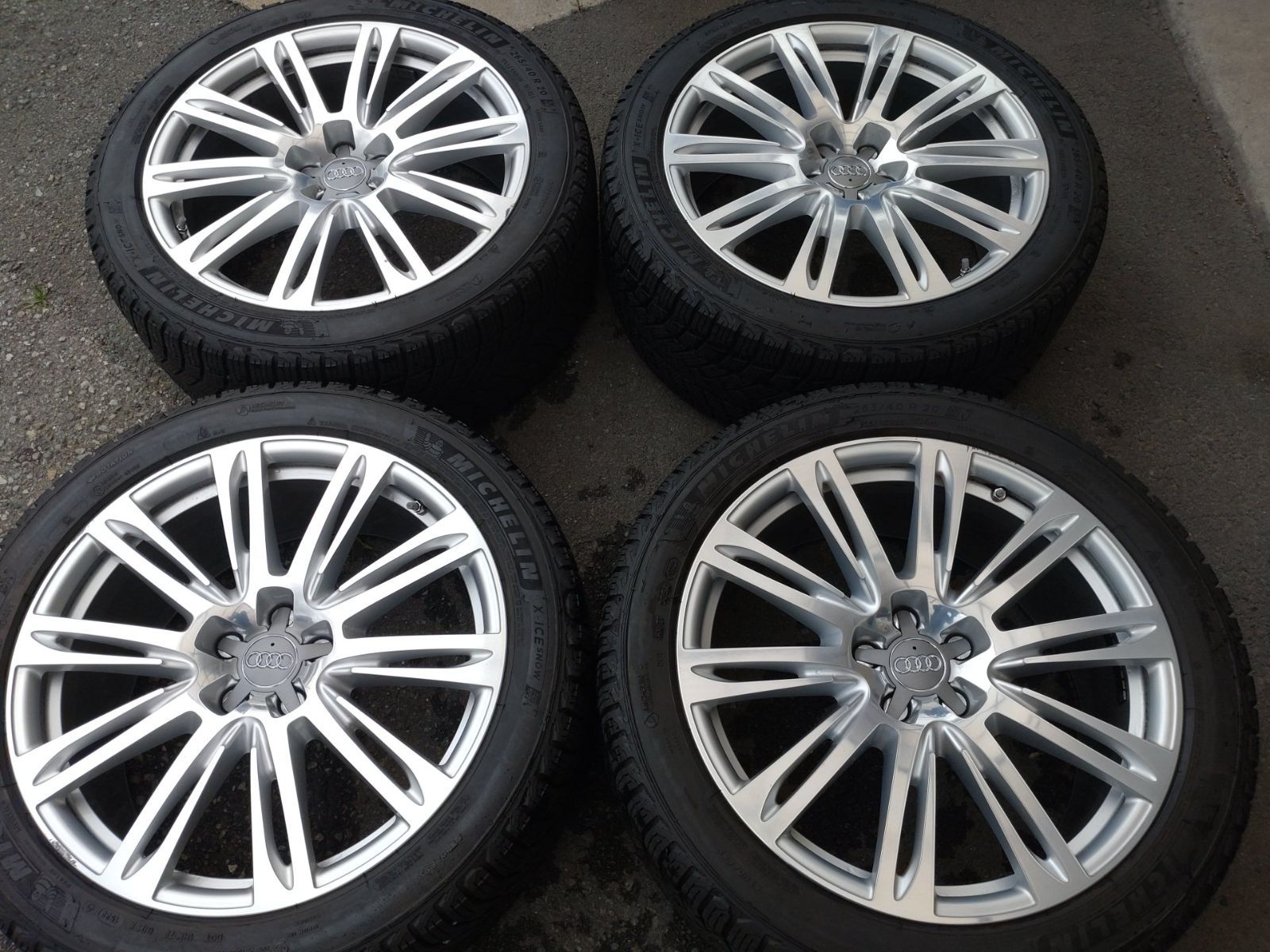 アウディ　AUDI　A8　純正　オプション　10スポーク　20インチ 9.0J+37 PCD112-5H 　＆　ミシュラン　X-ICE　SNOW　　265/40R20 　4本