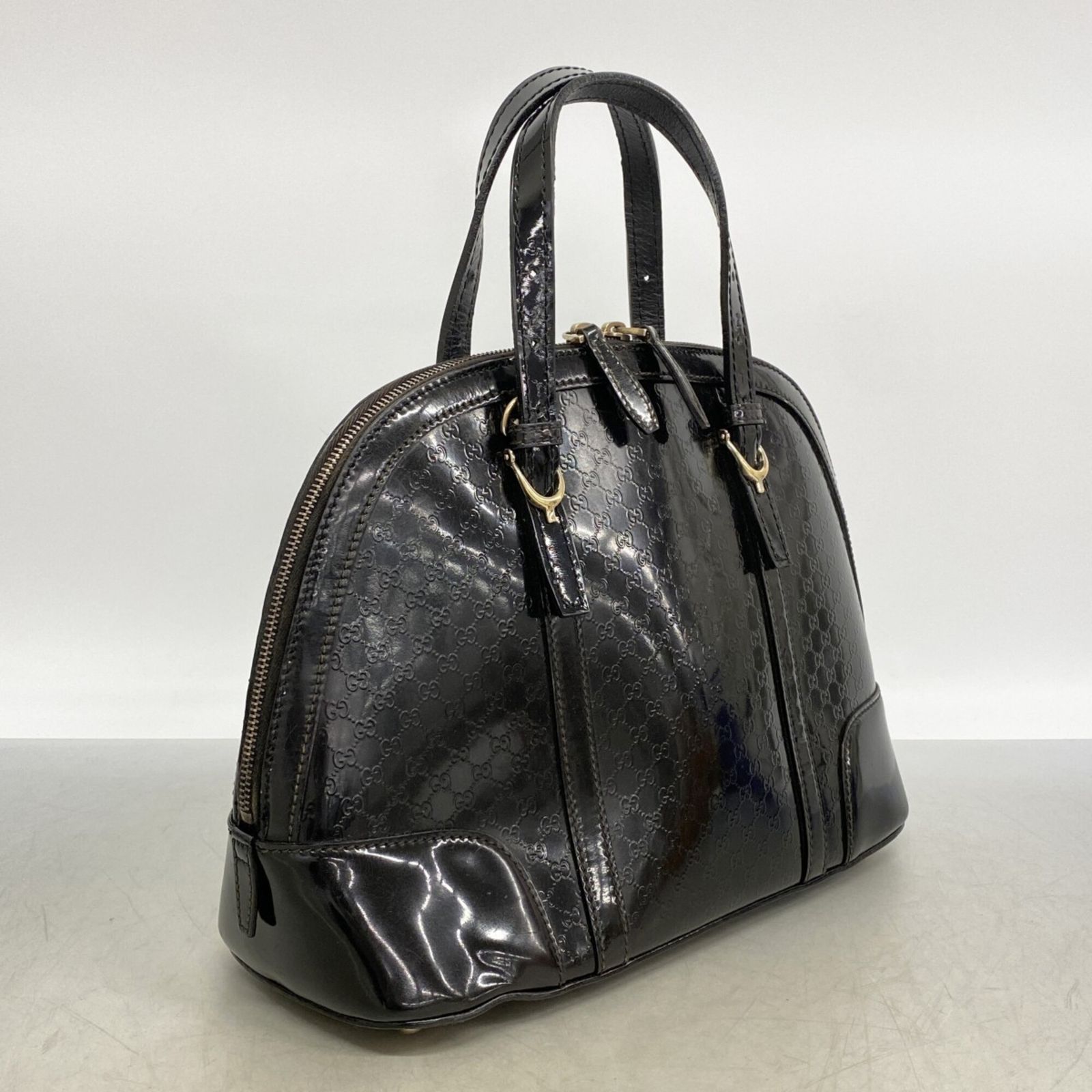 GUCCI グッチシマ マイクロ ブラック309617 レザー ハンドバッグ グッチ(Gucci) グッチ ハンドバッグ マイクログッチシマ 309617