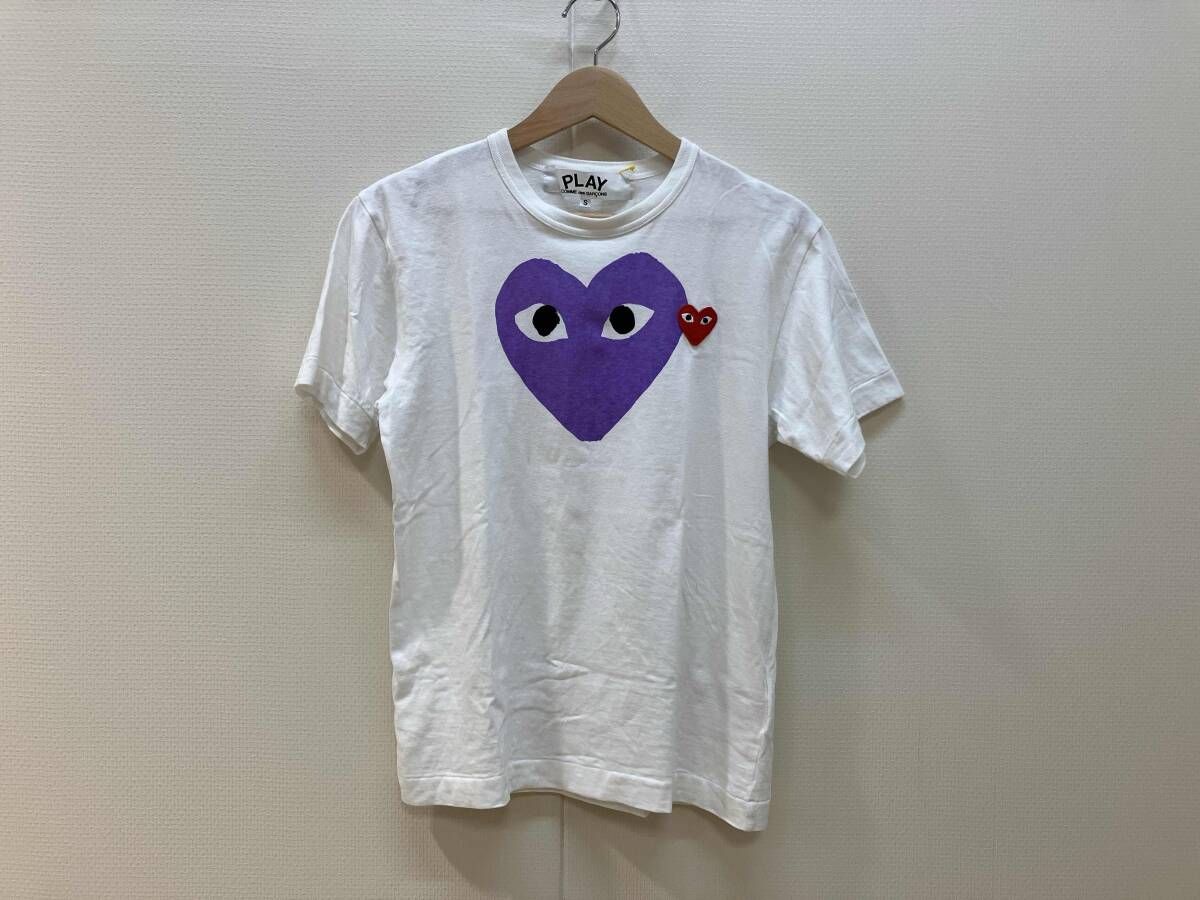 PLAY COMME des GARCONS プレイコムデギャルソン 半袖Tシャツ サイズS 白 ホワイト ハート AZ-T106 綿 コットン メンズ レディース