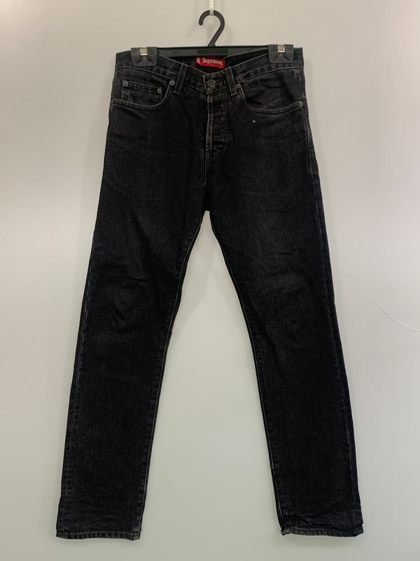 SUPREME シュプリーム STRAIGHT BLACK DENIM PANTS ストレート