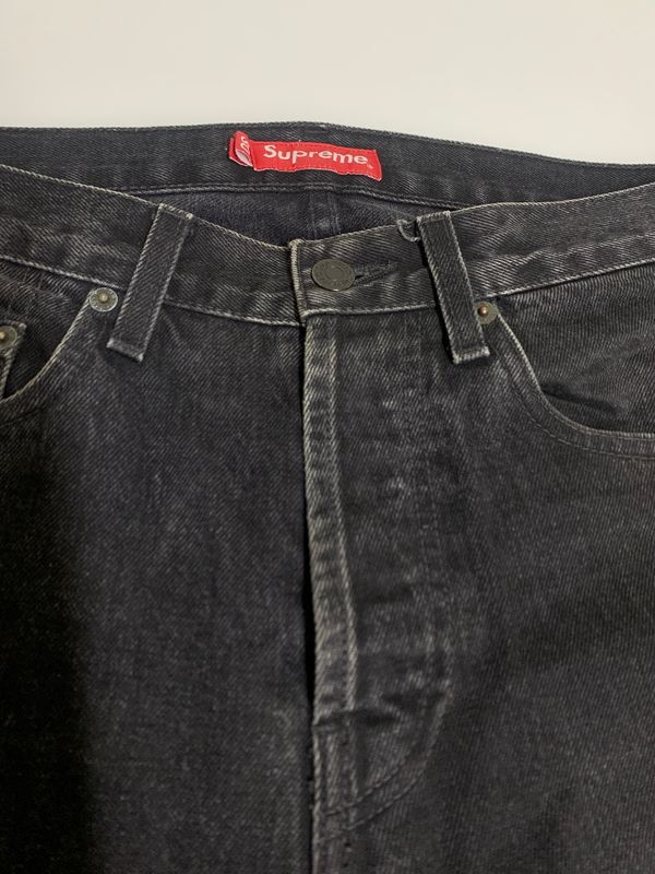 SUPREME シュプリーム STRAIGHT BLACK DENIM PANTS ストレート