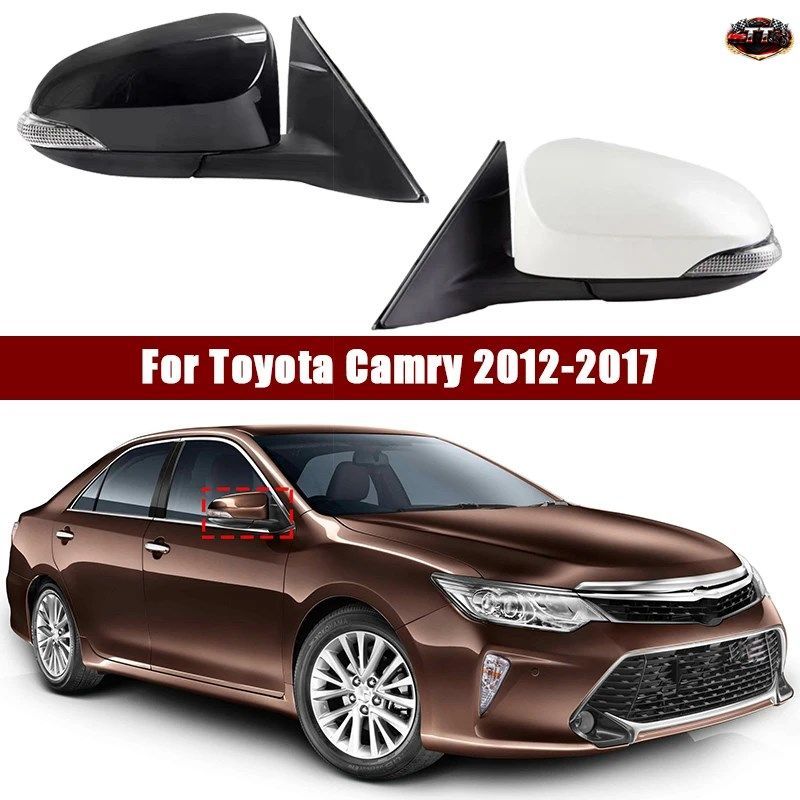 トヨタ カムリ 2012 - 17 9ピン ヒーター付き折りたたみ式カーサイドリアビューミラーアセンブリ
