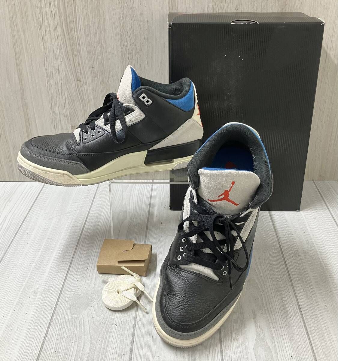NIKE AIR JORDAN 3 RETRO OG IB8967-004 ナイキ スニーカー 28.0cm US10 UK9 ブラック グレー ブルー シューズ メンズ