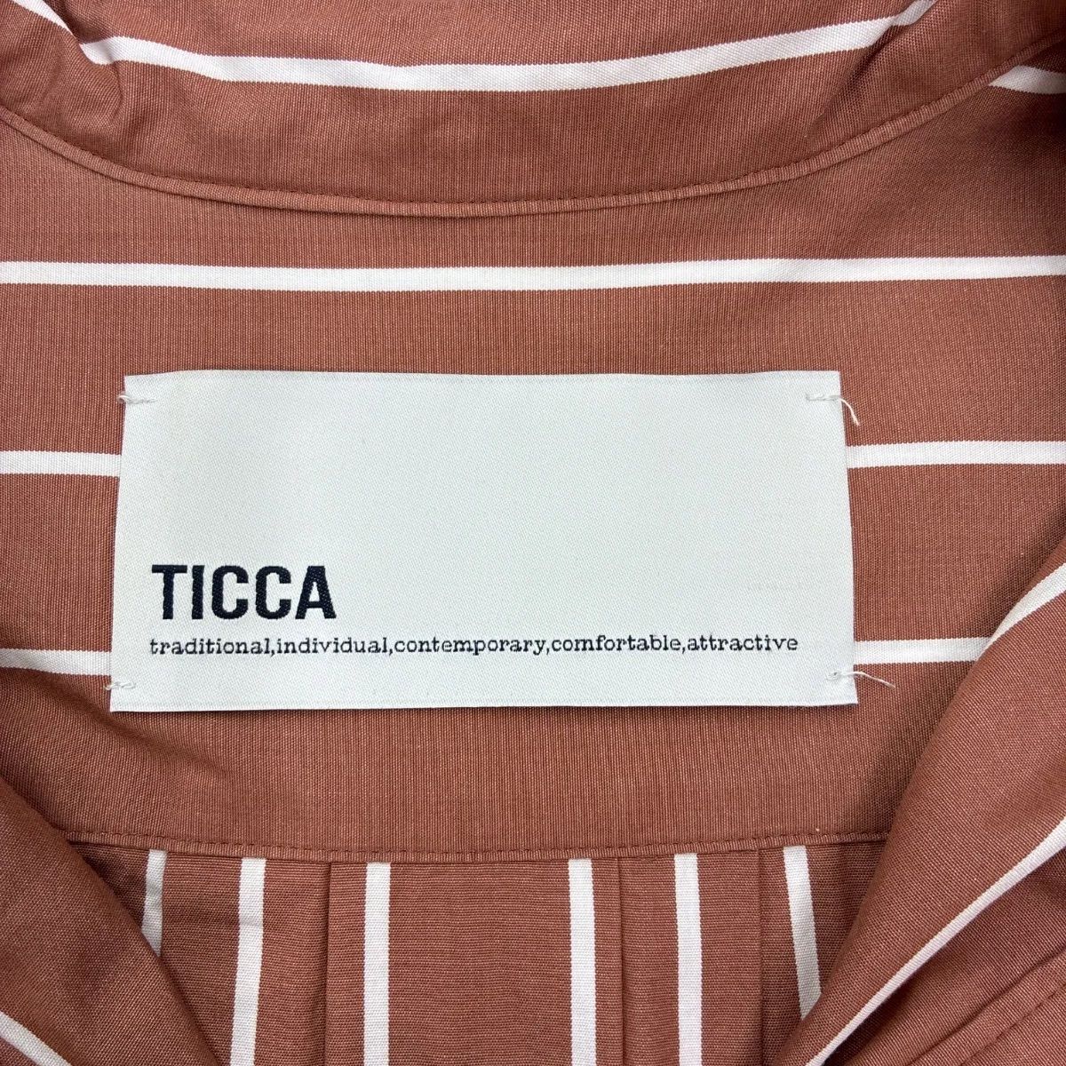 ティッカ TICCA】フレンチスリーブストライプシャツ ボックス
