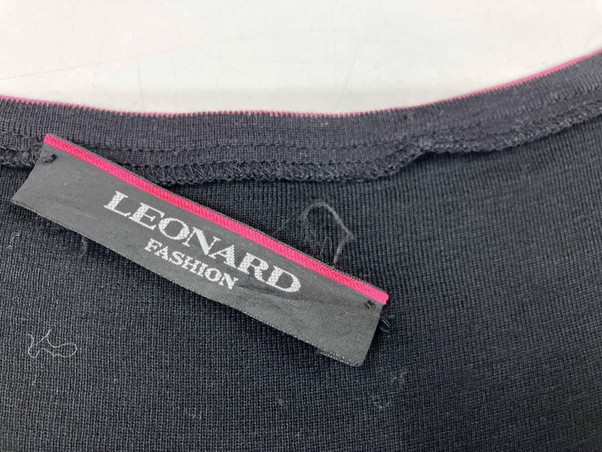 LEONARD レオナール ノースリーブワンピース 0330871 サイズ42 綿