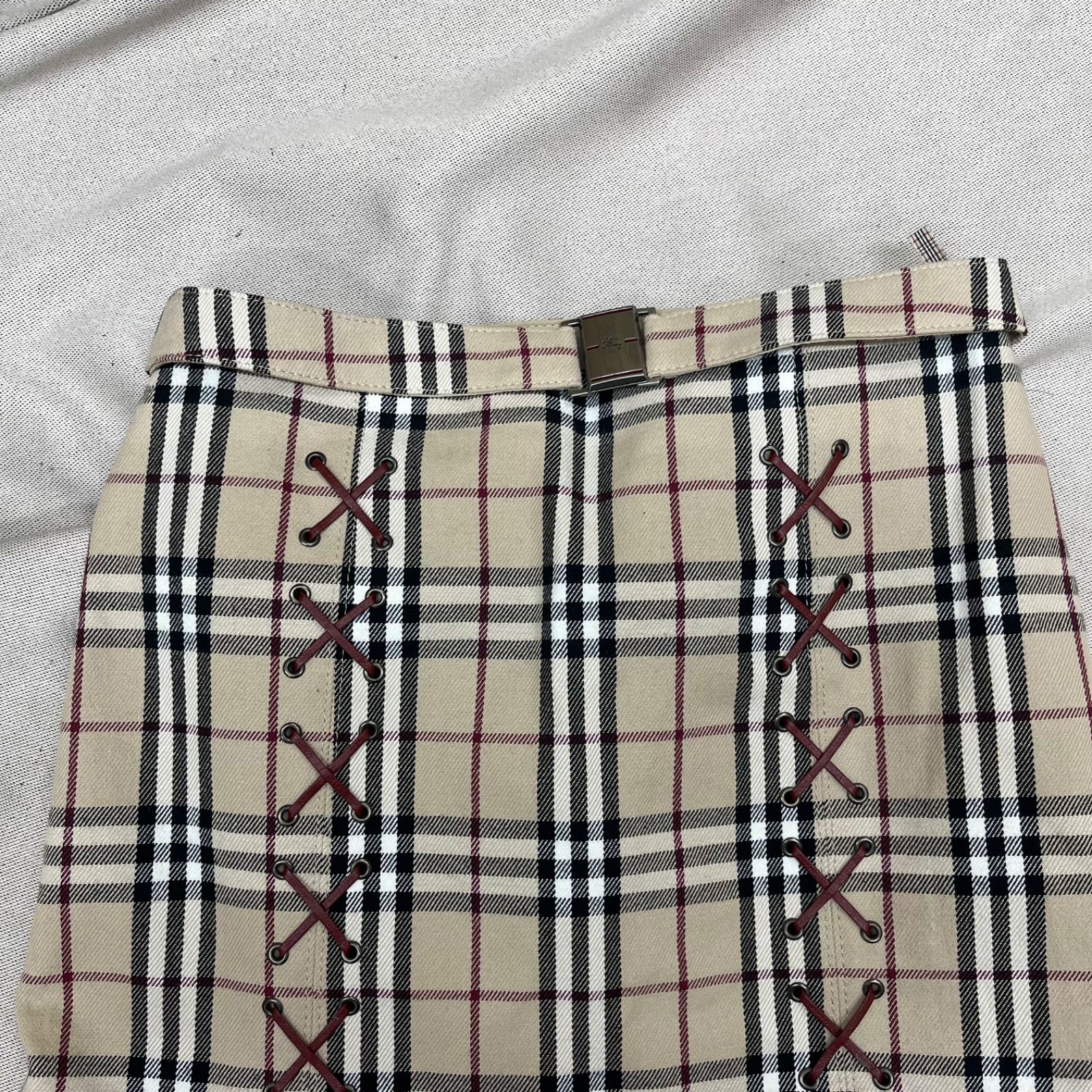 BURBERRY バーバリー ブルーレーベル フレアスカート ひざ丈 ノバ