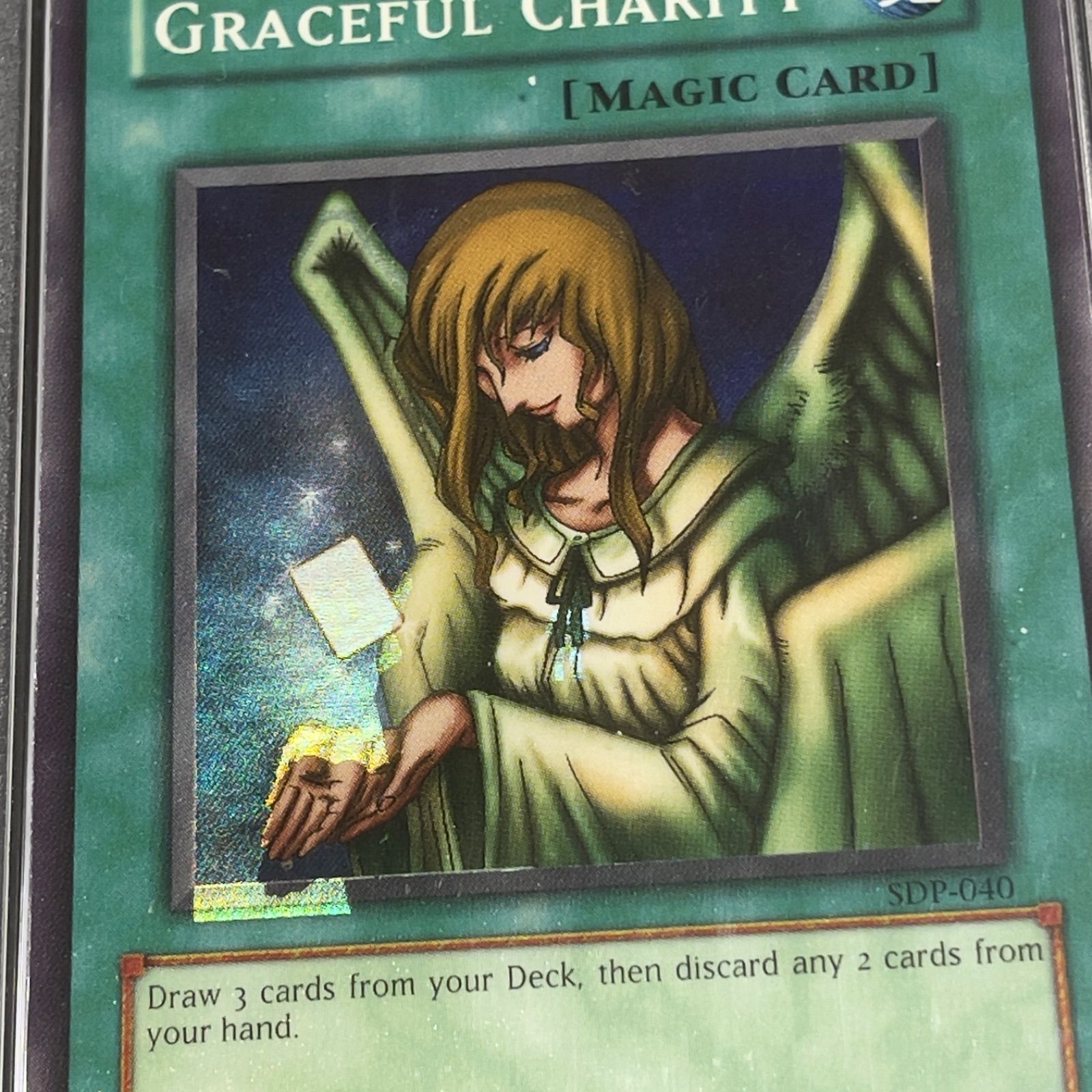遊戯王 天使の施し 英語 エラー ホイルずれ スーパー 鑑定済み PSA8