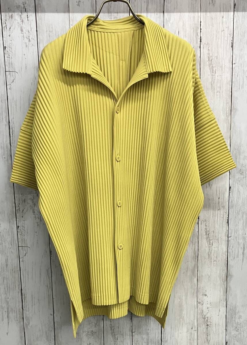 HOMME PLISSE ISSEY MIYAKE 半袖シャツ オムプリッセ イッセイミヤケ プリーツシャツ size4