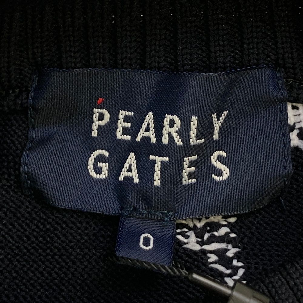 サイズ：0 PEARLY GATES パーリーゲイツ モックネック 長袖 ニット