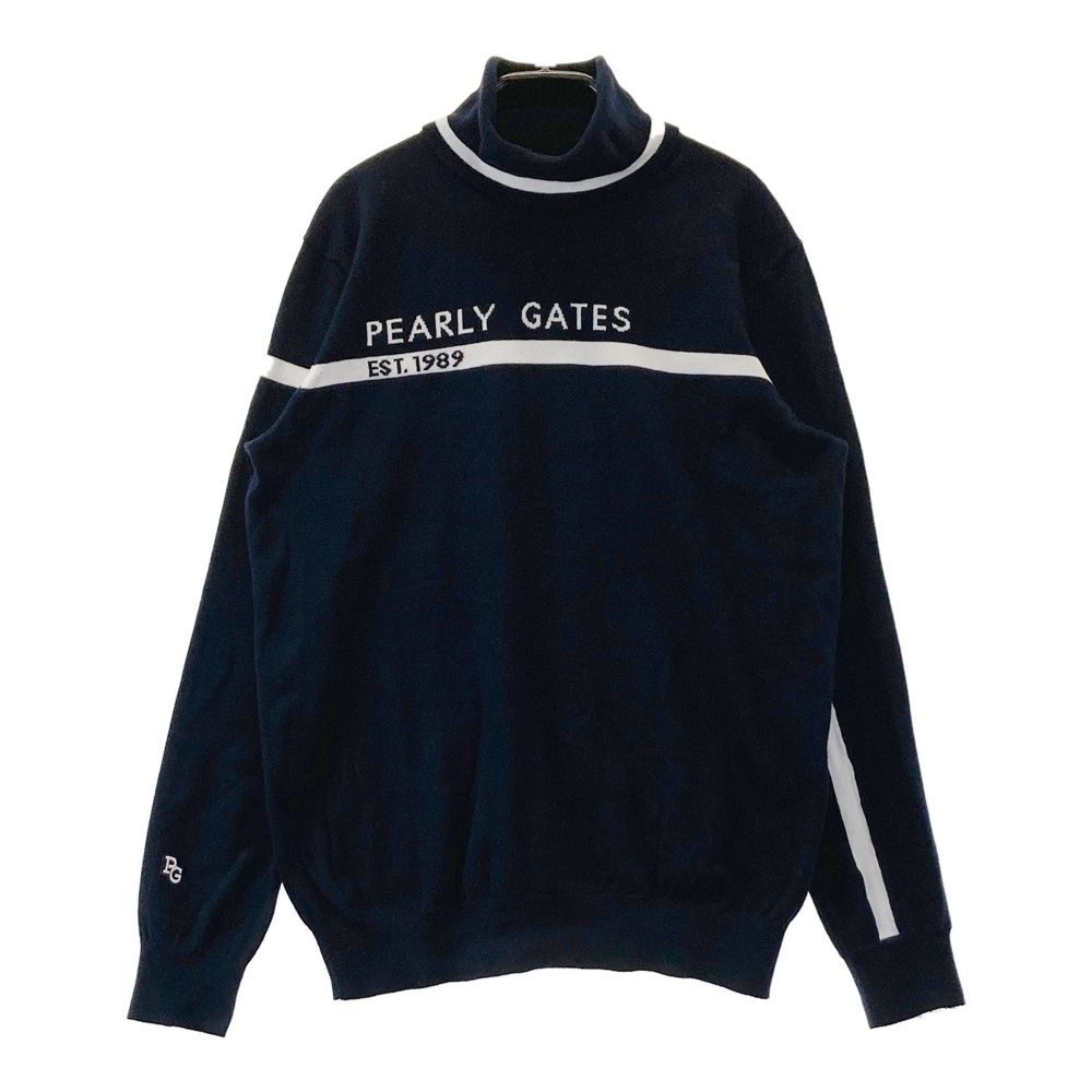 サイズ：1 PEARLY GATES パーリーゲイツ タートルネック ニットセーター ネイビー系 [240101720697] ゴルフウェア レディース ストスト