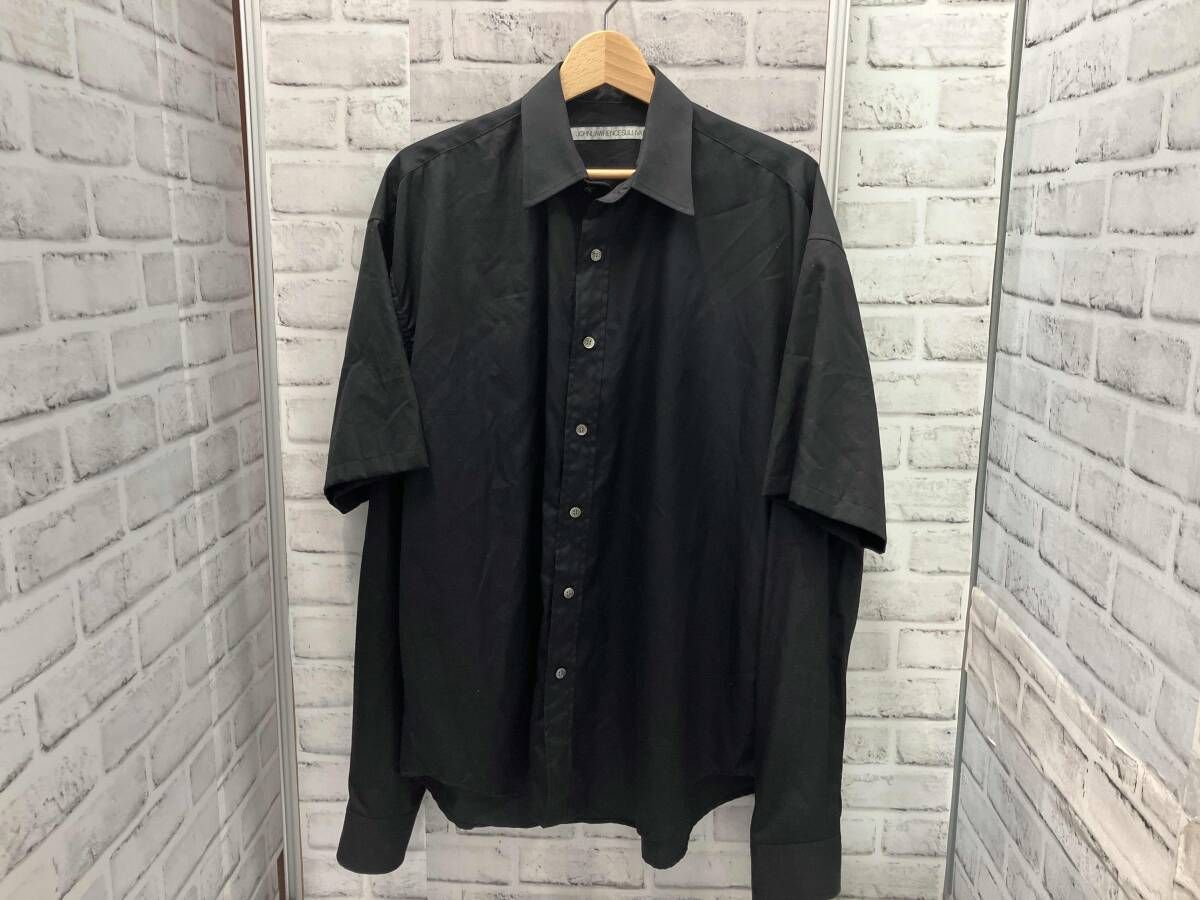 JOHN LAWRENCESULLIVAN ／ ジョン ローレンスサリバン ／ BROADCLOTH DOUBLE SLEEVE SHIRT ／ 長袖シャツ ／ ブラック ／ SIZE44