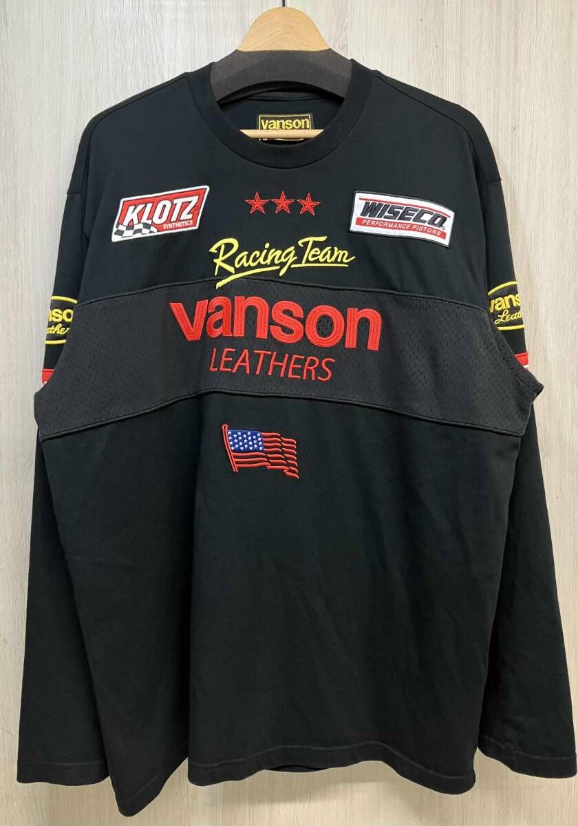 Supreme × Vanson Lethers Racing Team シュプリーム バンソンレザーズ メンズ ロングスリーブ ロンT メッシュ ブラック 刺繍 ss26