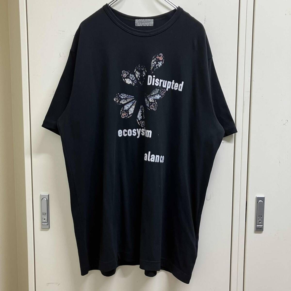 26ss YOHJI YAMAMOTOPOUR HOMME short sleeves combed plain stitch サイズ3 HK-T76-985ブラック ヨウジヤマモト