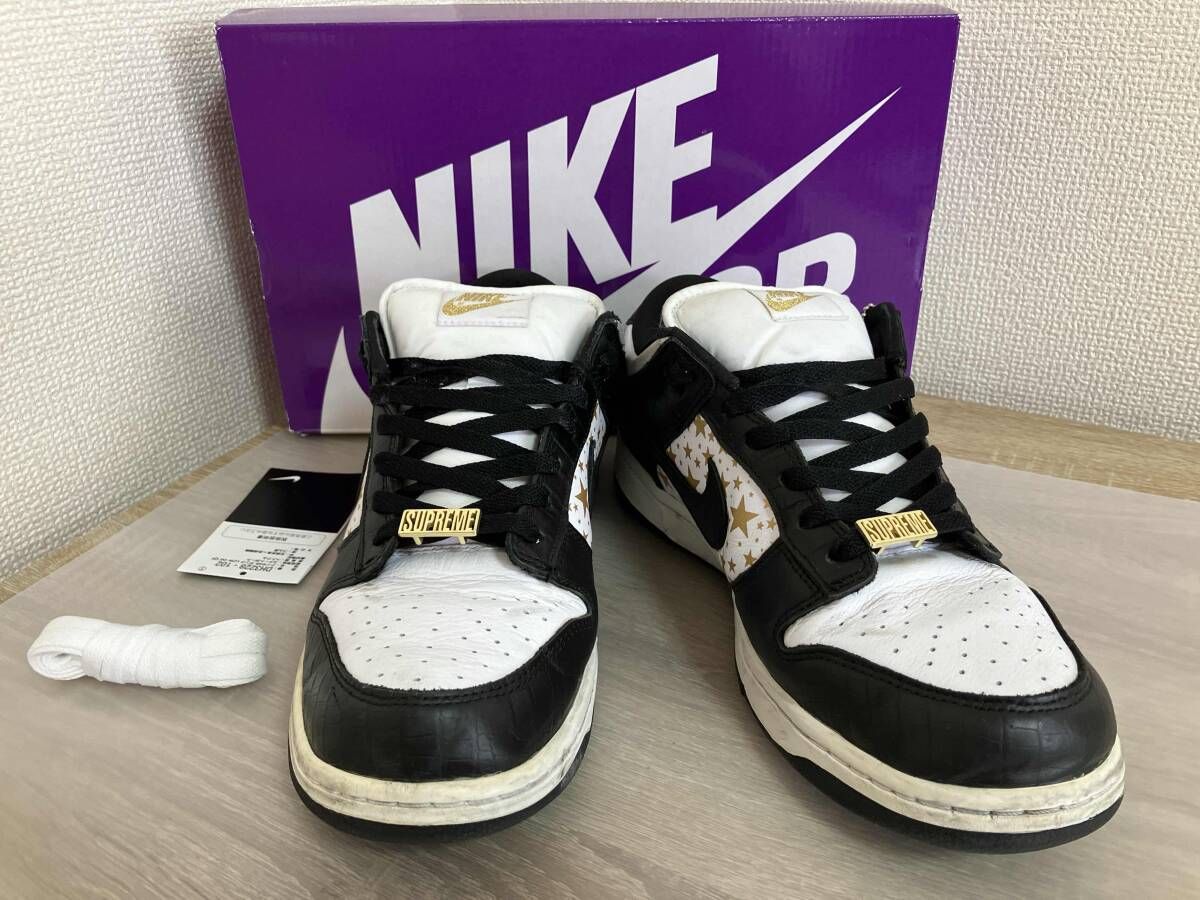 Supreme × Nike SB/スニーカー/Dunk Low OG QS Gold Stars/DH3228-102/ブラック/27cm