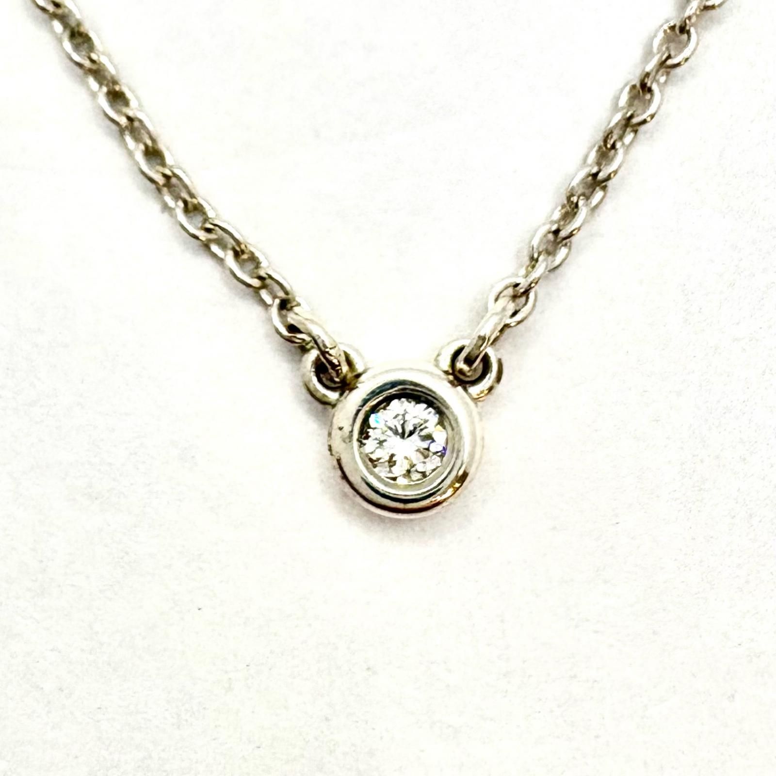 TIFFANY&Co. ティファニー ジュエリー バイザヤードNC/SV/1PD/1.4g 貴金属･宝石 ネックレス シルバー SV/ダイヤモンド シルバー レディース【中古】471