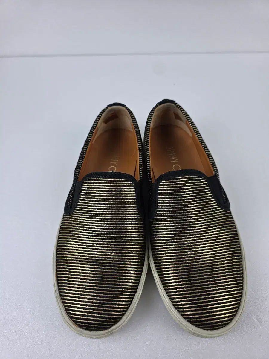 Vintros 230 Jimmy Choo GOLD ストライプ グリッター スリッポン