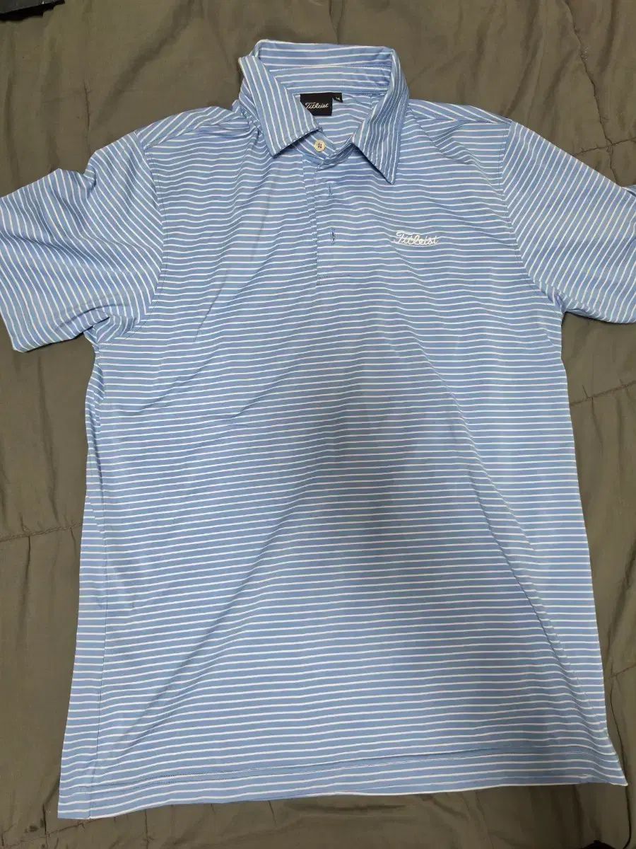 タイトリスト ゴルフウェア メンズ 半袖 カラーTシャツ ストライプ M
